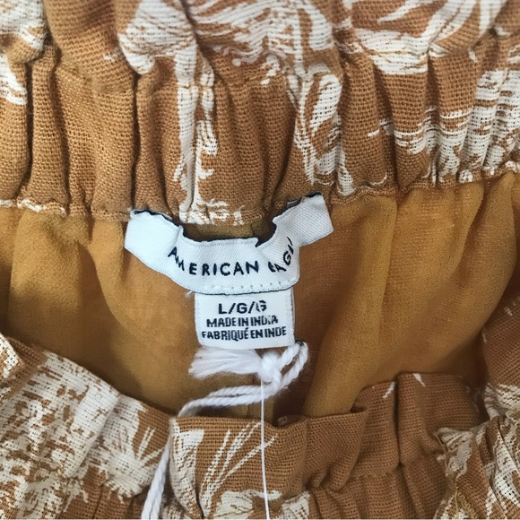 American Eagle Size L Linen-blend Crop Pants - Picture 4 of 13